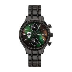 Police Quartzhorloge Banff voor dames van roestvrij staal, zwart