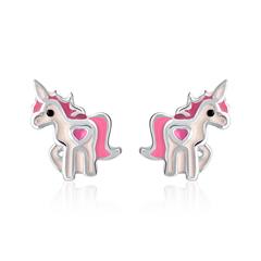 Unique Eenhoorn stud oorbellen voor meisjes in 925 sterling zilver