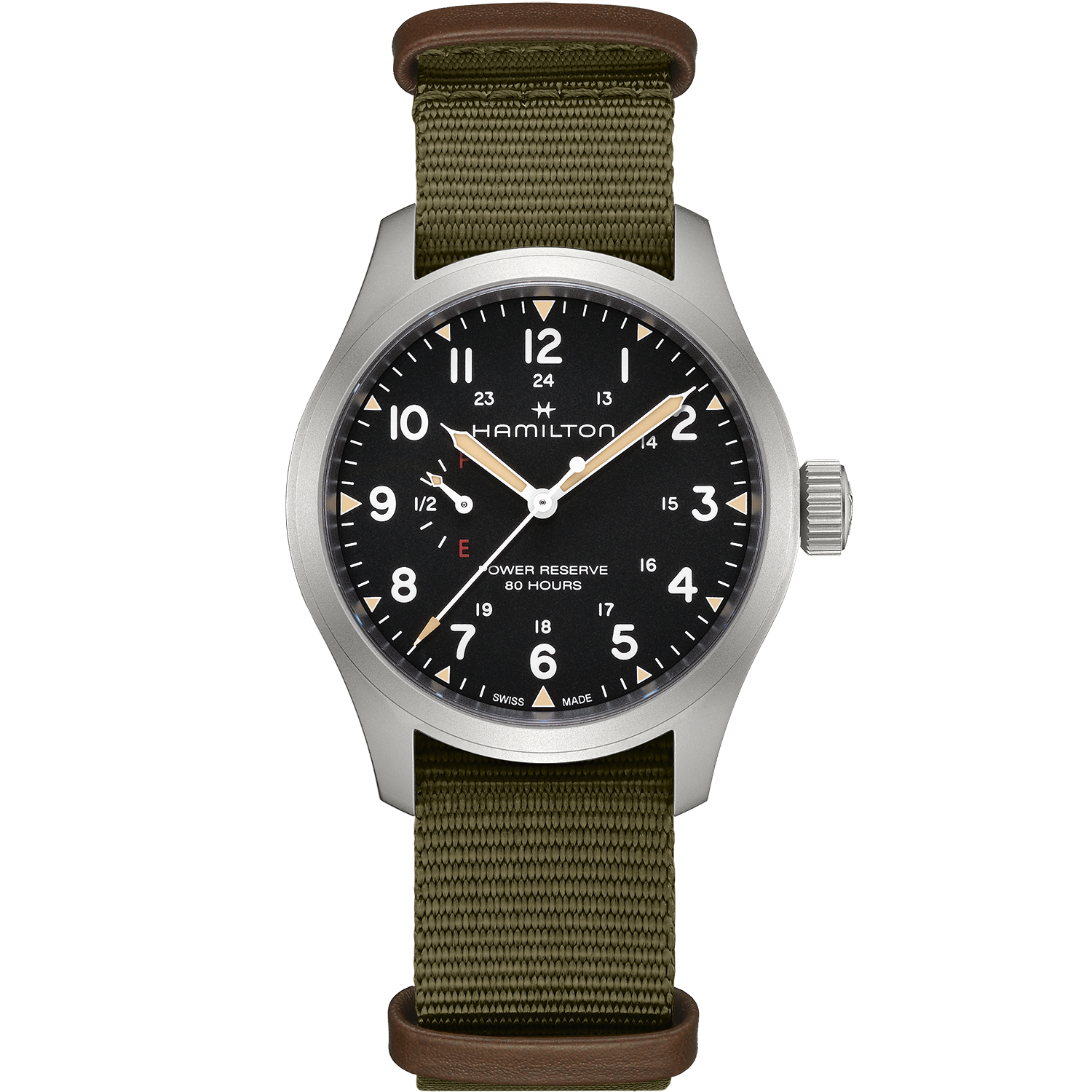 Hamilton khaki field power reserve