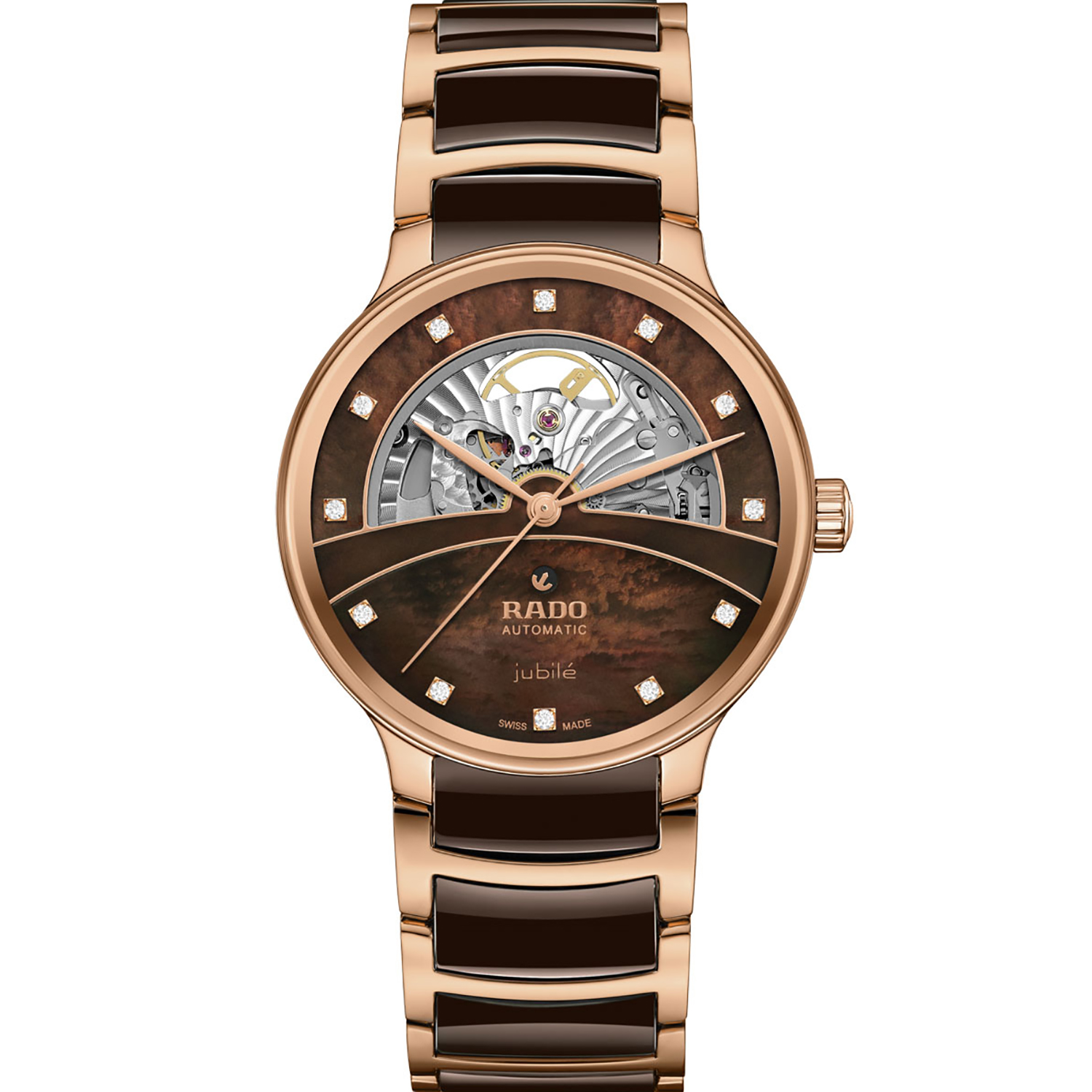 Rado centrix automatic open heart met diamant