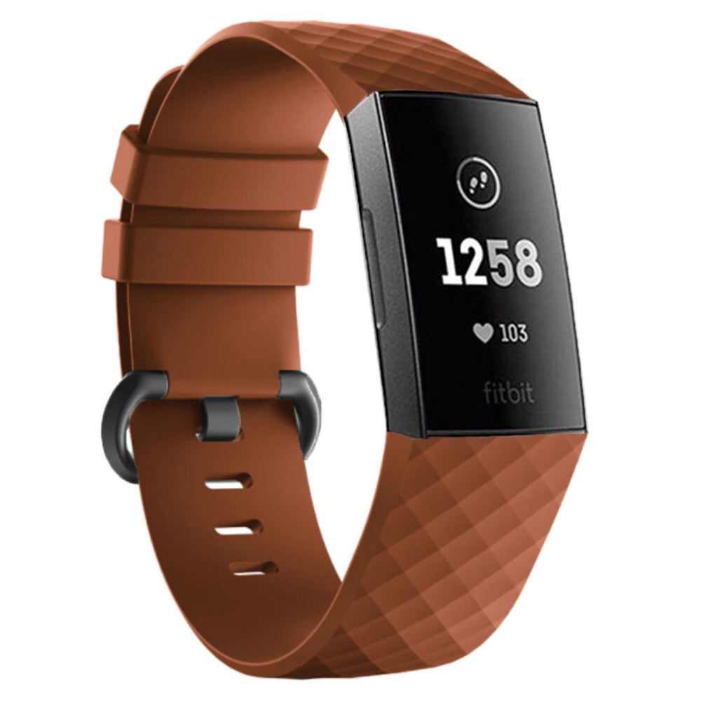 Fitbit Charge 4 silicone band (bruin)