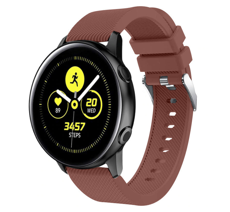 Samsung Galaxy Watch Active / Active 2 silicone band (koffiebruin)