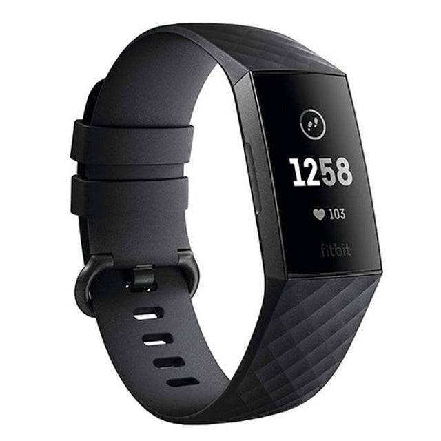 Fitbit Charge 3 silicone band (zwart)