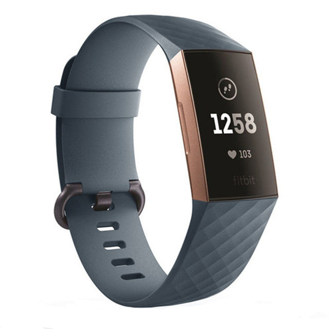 Fitbit Charge 3 silicone band (grijsblauw)