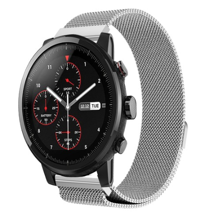 Xiaomi Amazfit Stratos Milanese band (zilver)