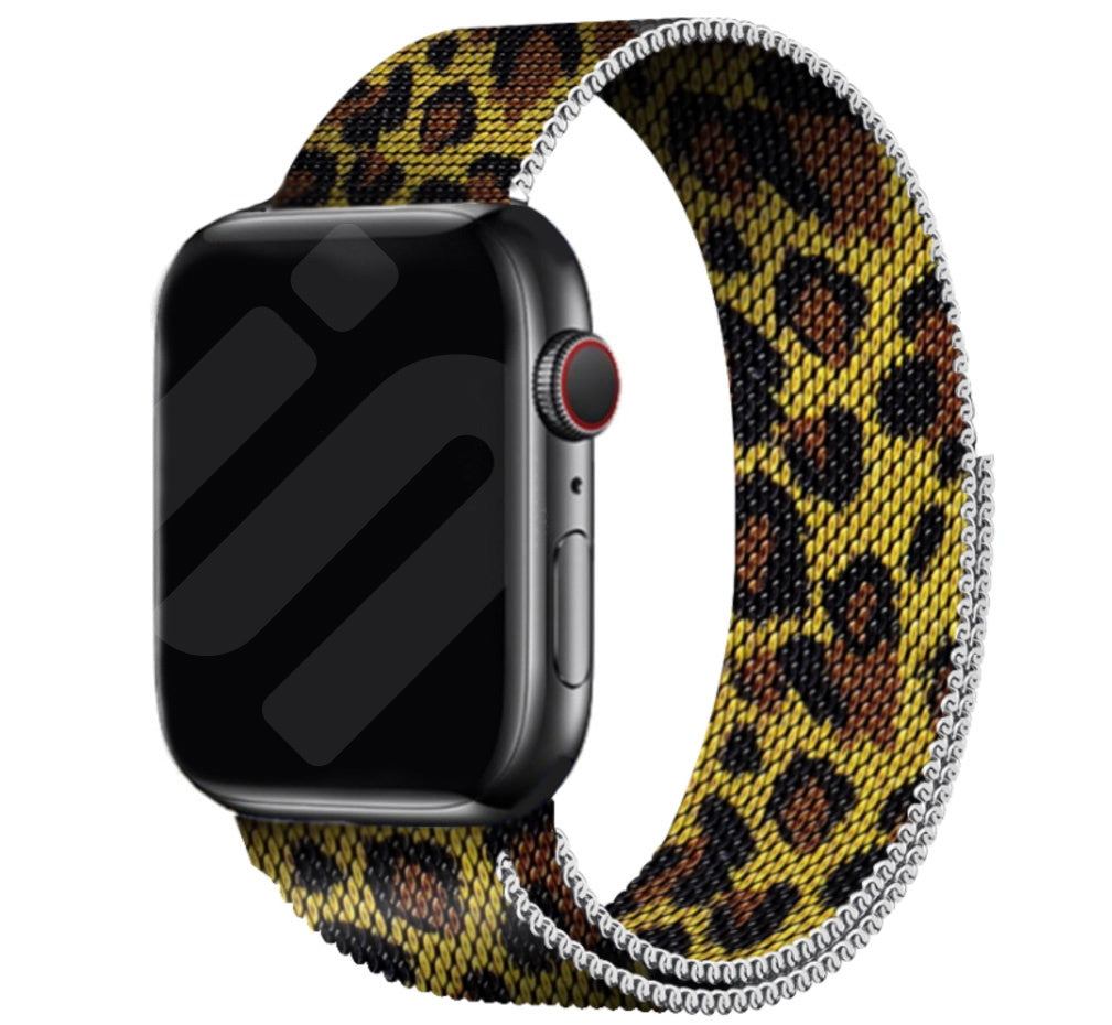 Apple Watch Milanese band (luipaard print)