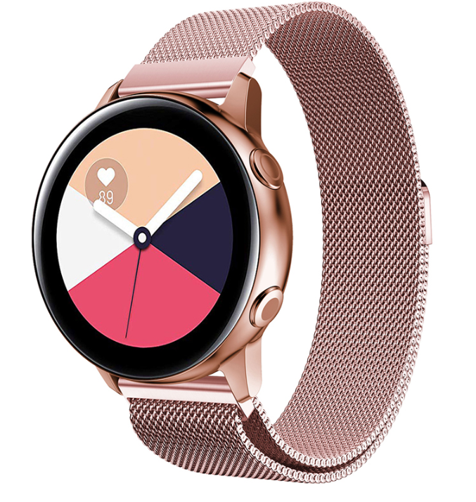 Samsung Galaxy Watch Active / Active 2 Milanese band (roze)