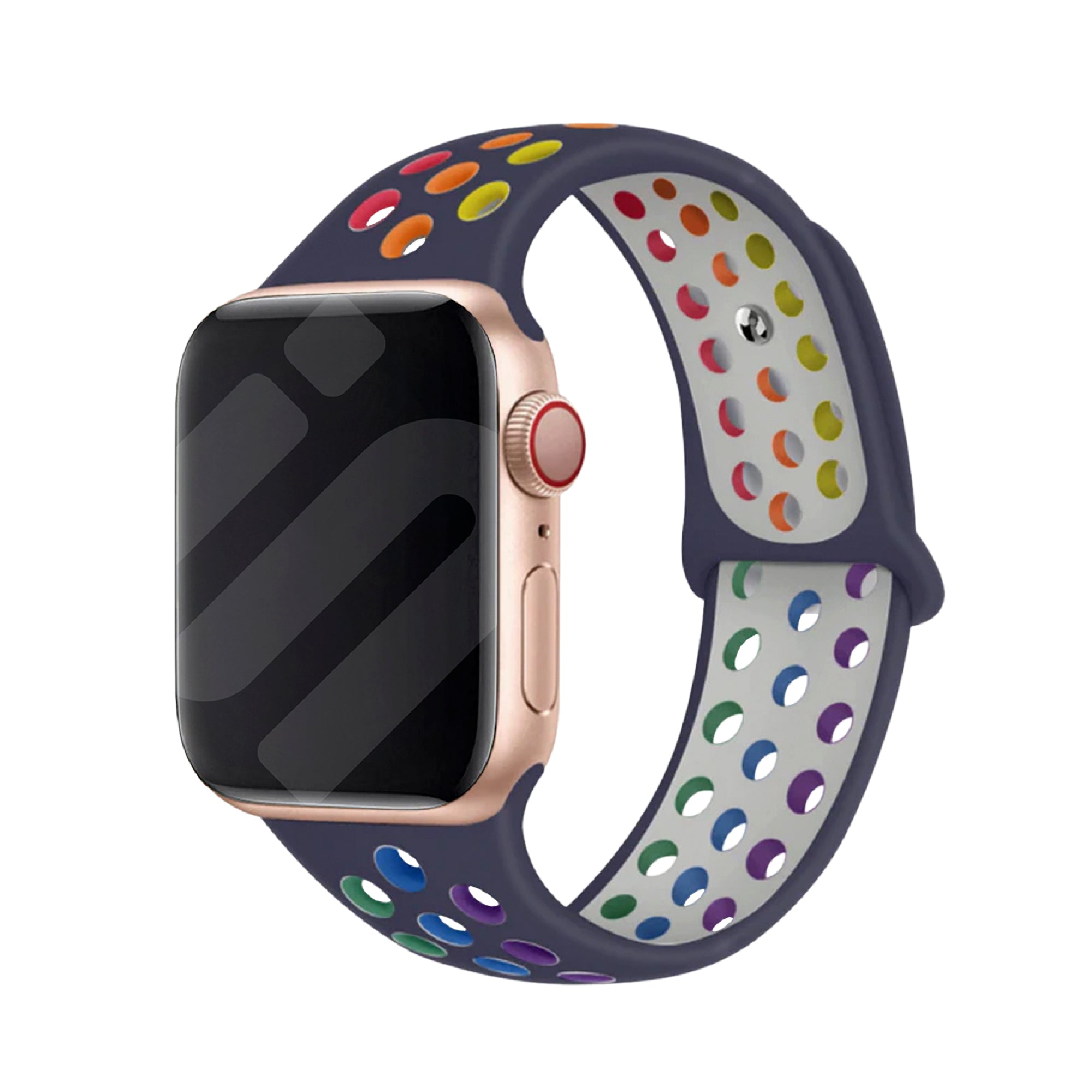 Apple Watch sport band (kleurrijk donkerblauw)