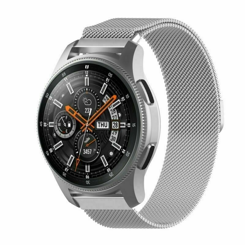 Samsung Galaxy Watch 46mm Milanese band (zilver)