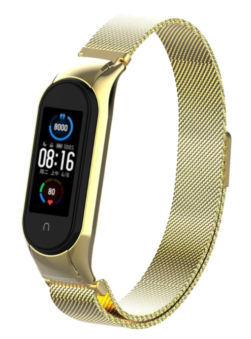 Xiaomi Mi Band 5 / 6 Milanese band (goud)