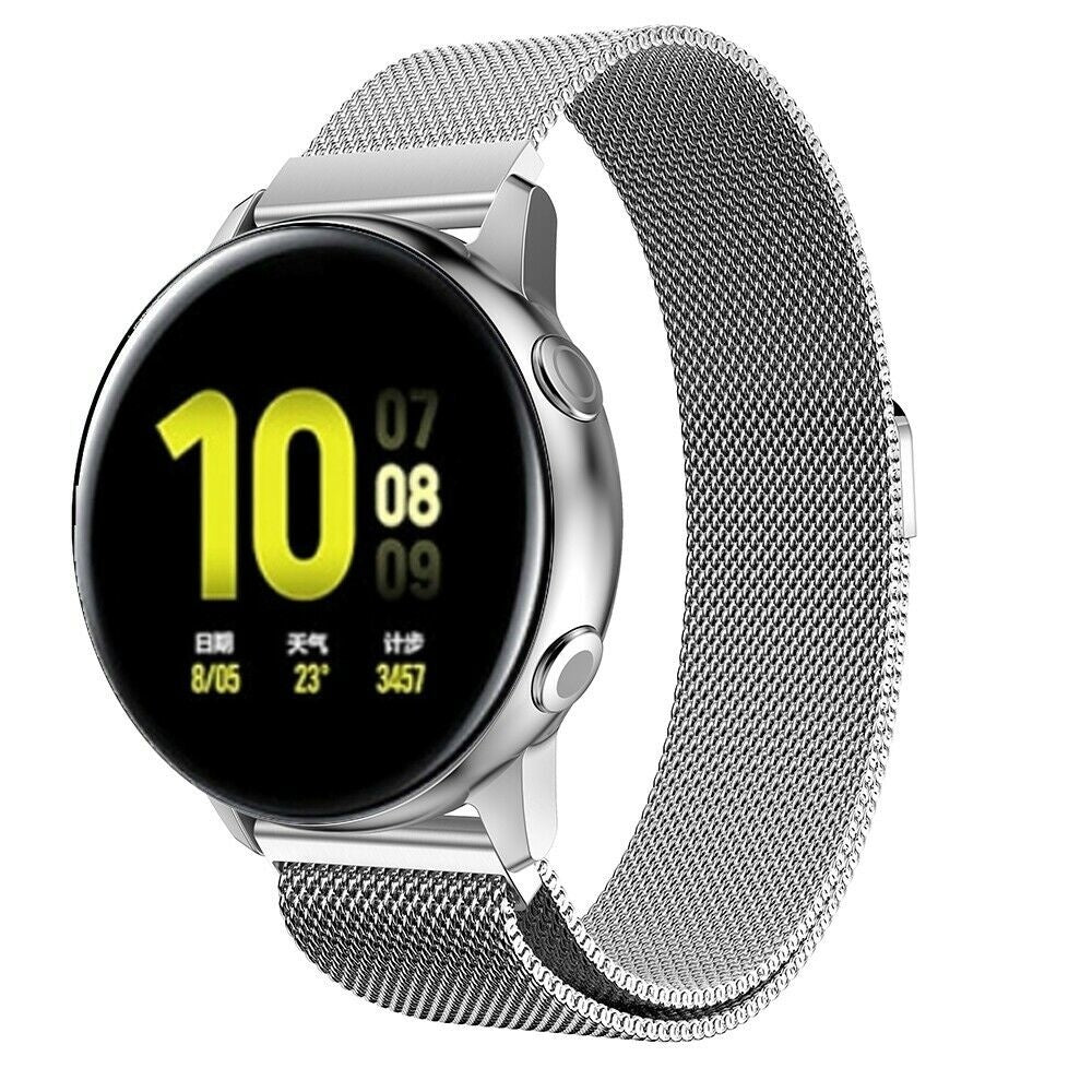 Samsung Galaxy Watch Active / Active 2 Milanese band (zilver)