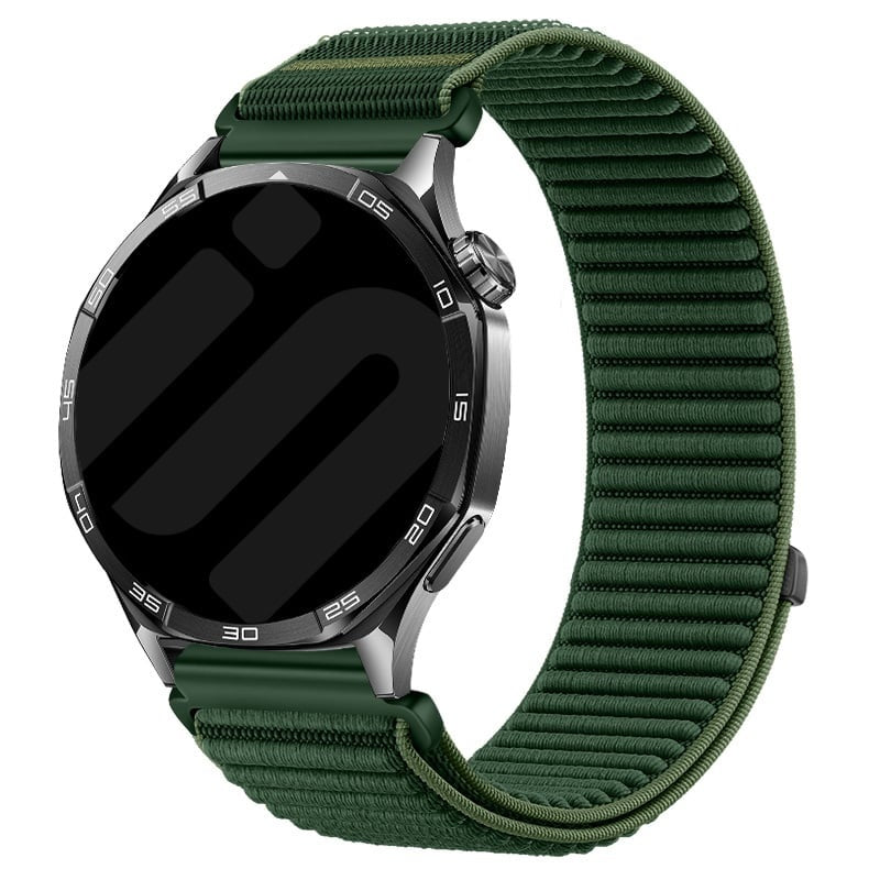 Huawei Watch GT 6 - 46mm wave nylon band (donkergroen)