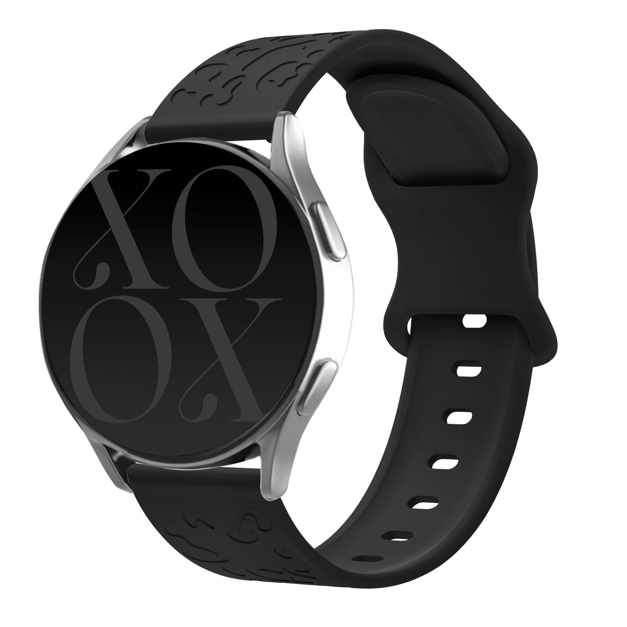 xoxo Wildhearts Samsung Galaxy Watch 6 Classic 47mm siliconen bandje Leopard Print (zwart)