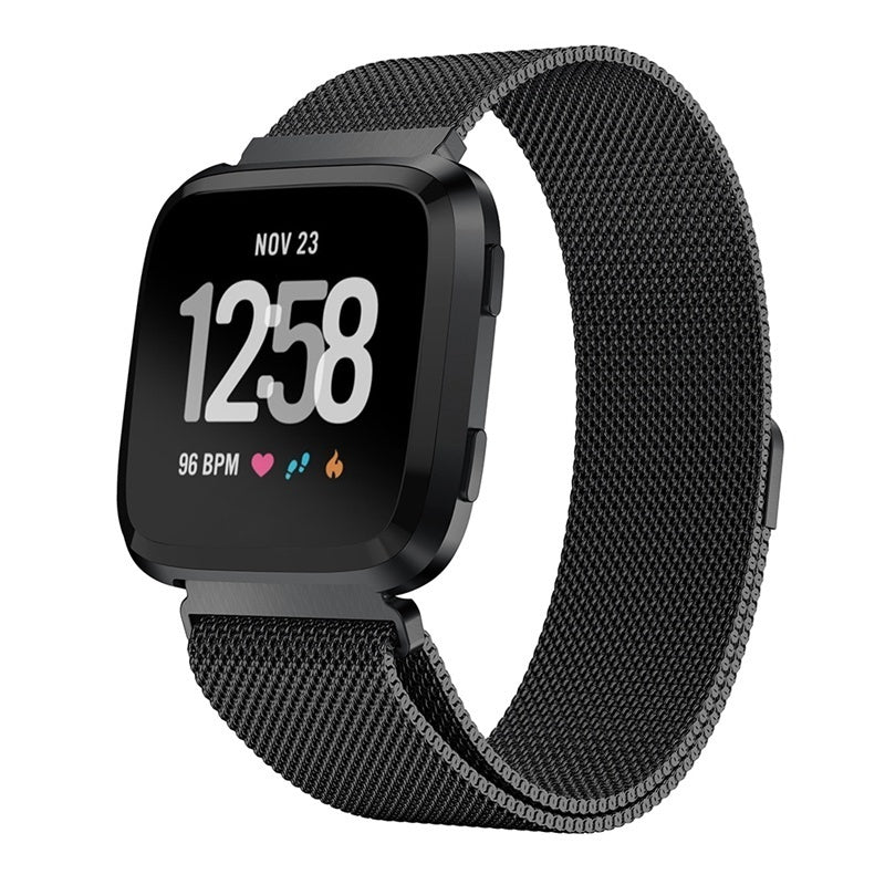 Fitbit Versa / Versa 2 Milanese band (zwart)