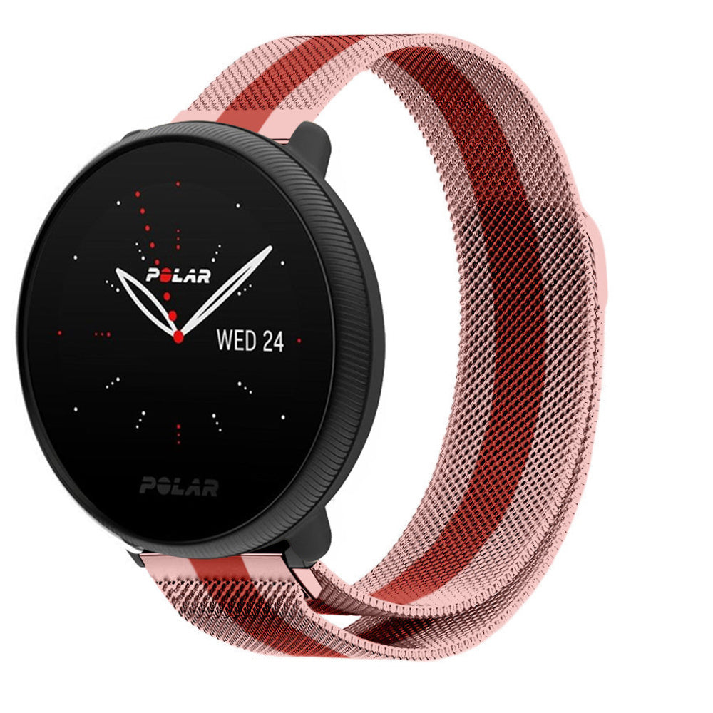 Polar Ignite 2 Milanese band (rood/roze)