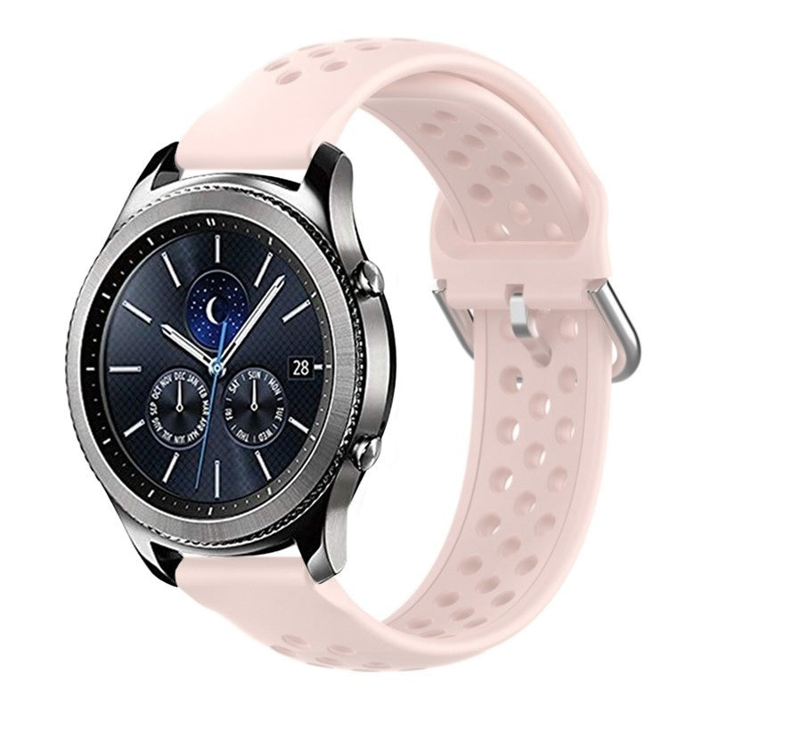Samsung Gear S3 siliconen bandje met gaatjes (roze)