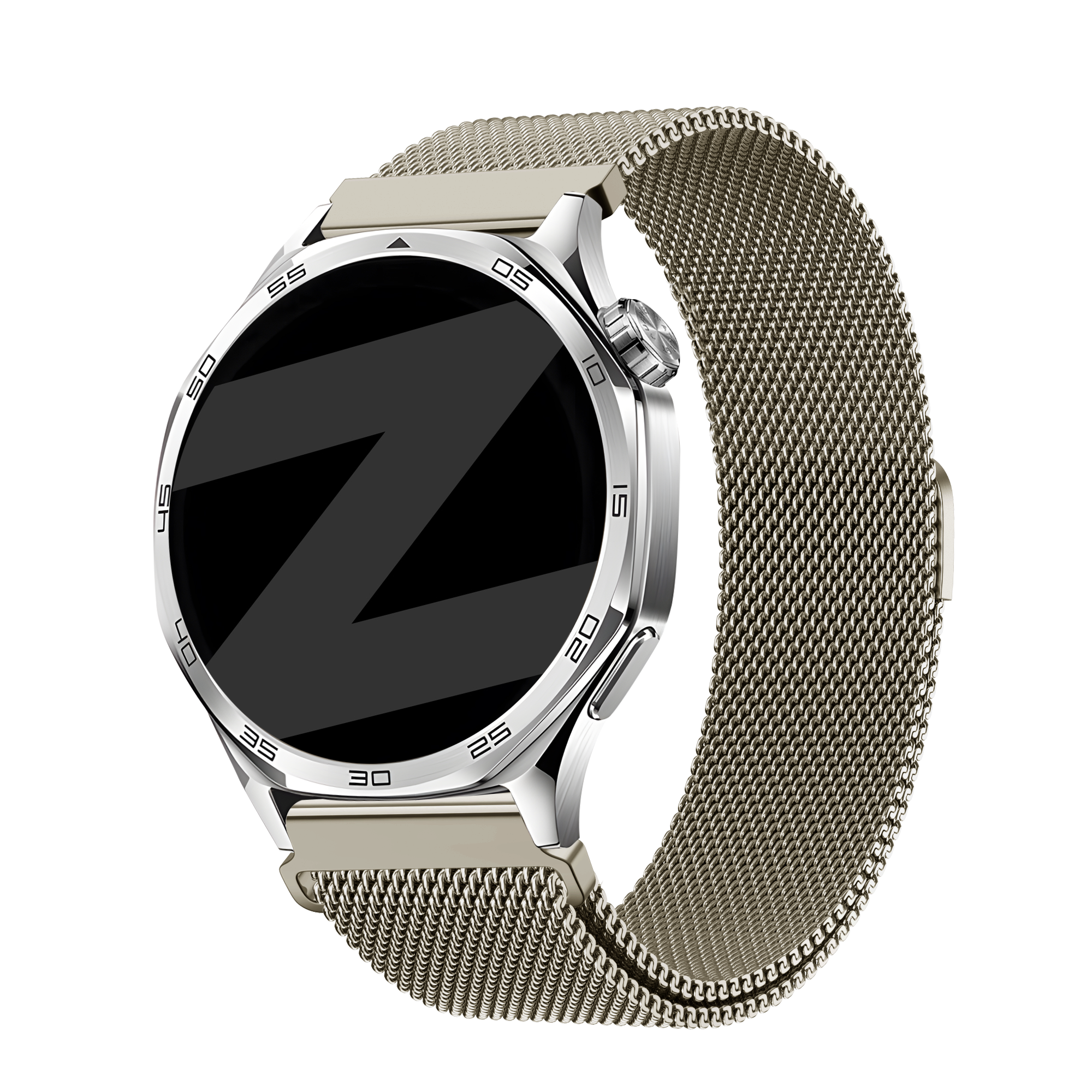 Bandz Coros Apex 4 - 42mm Milanese band 'Easy Fit' (titanium)