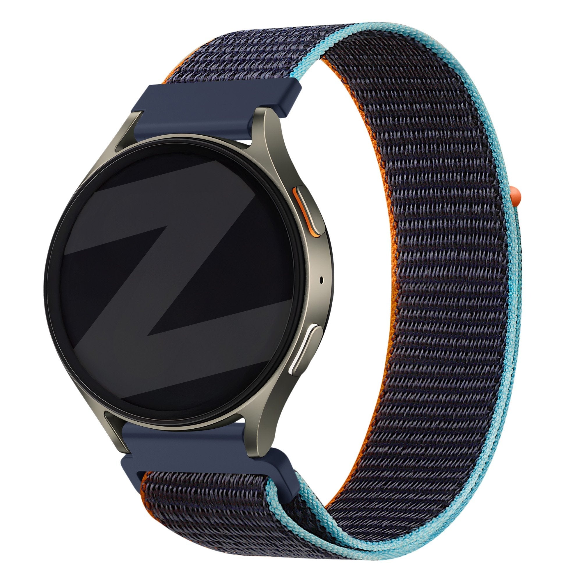 Bandz Huawei Watch GT 6 Pro - 46mm nylon band 'Easy fit' (donkerblauw mix)