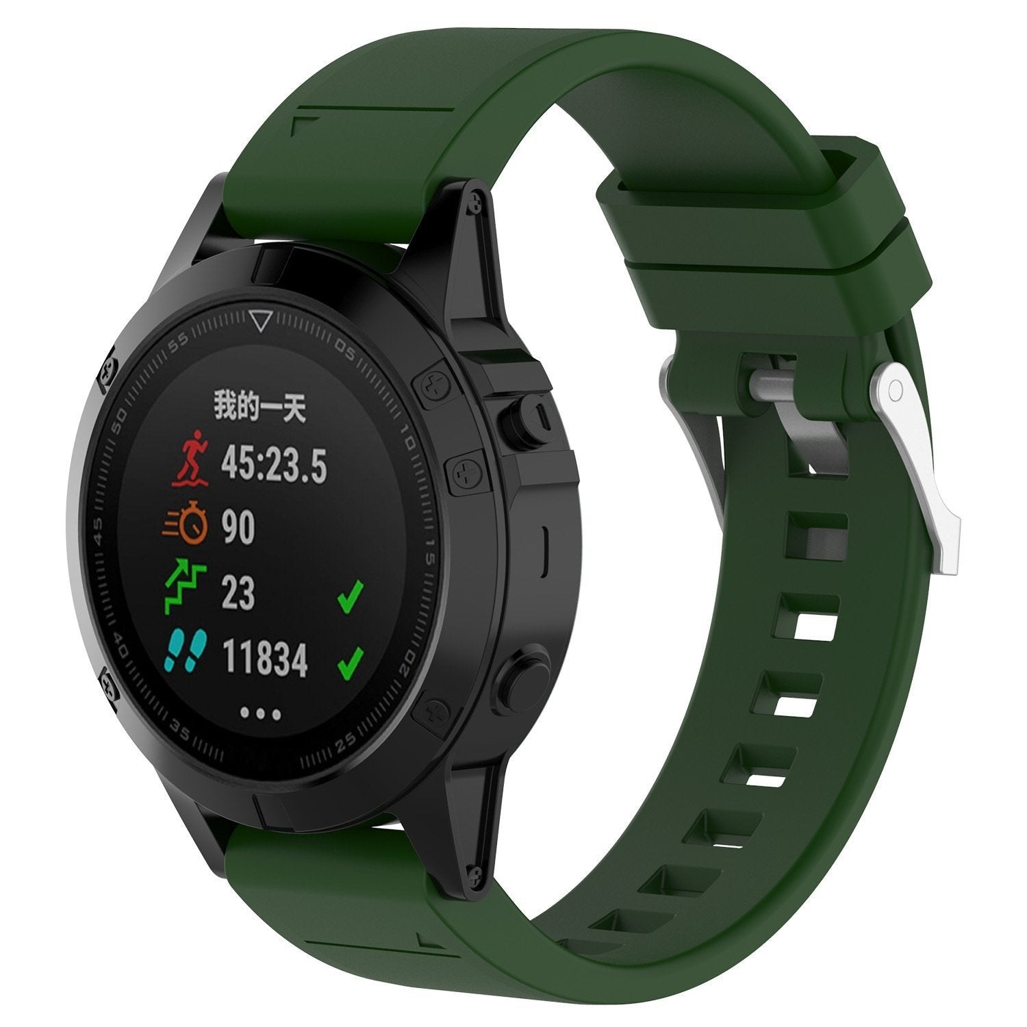 Garmin Descent G2 glossy silicone band (legergroen)