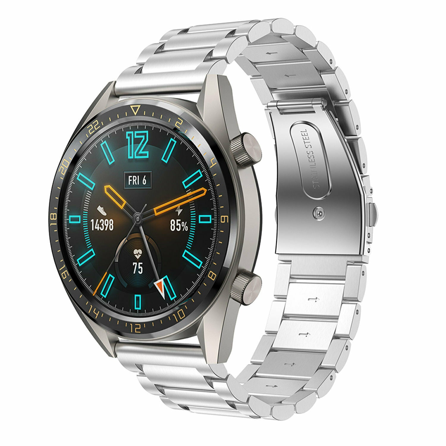 Huawei Watch GT 2 stalen band (zilver)