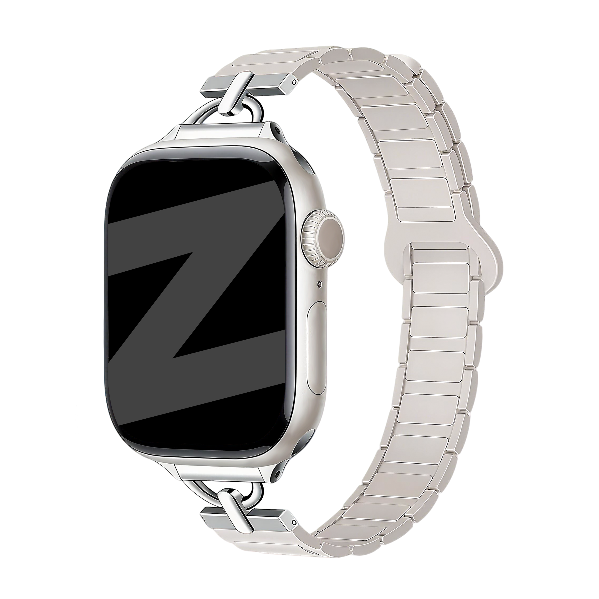 Bandz Apple Watch magnetische siliconen band 'Slim' (sterrenlicht)