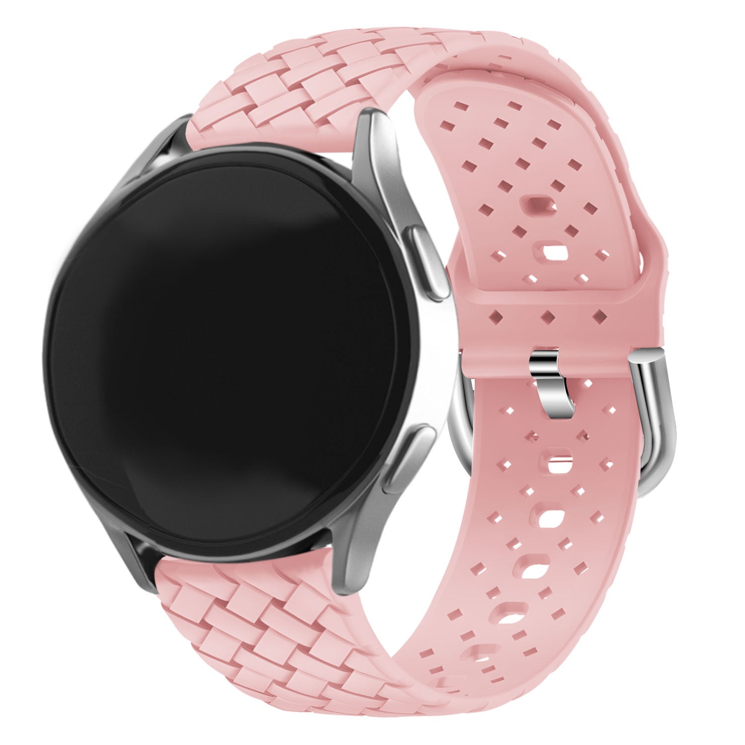 Amazfit GTS 4 gevlochten siliconen bandje (roze)