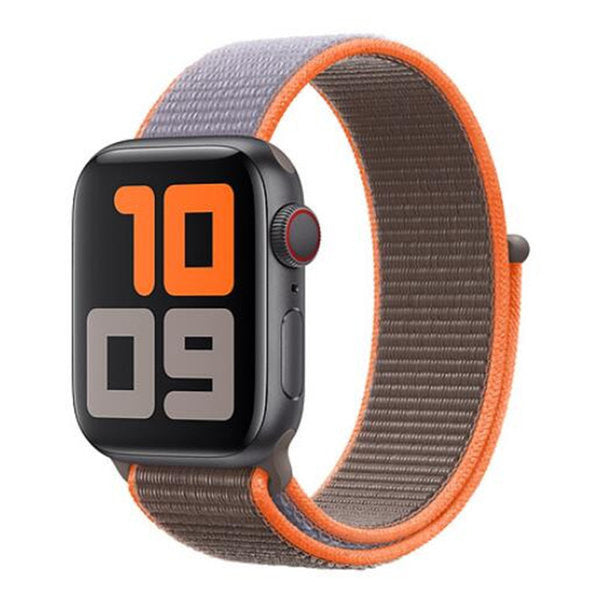 Apple Watch nylon band (bruin-oranje)