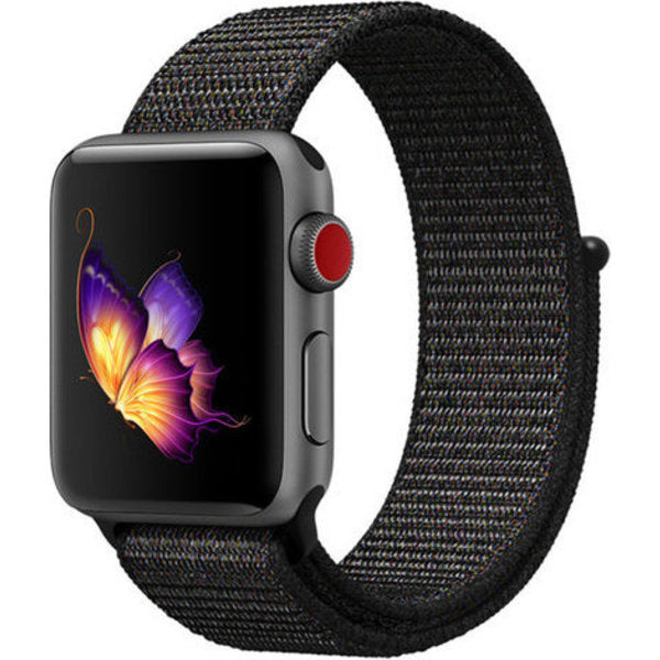 Apple Watch nylon bandje (zwart)