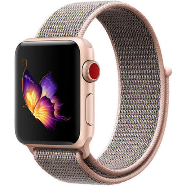 Apple Watch nylon bandje (pink sand)
