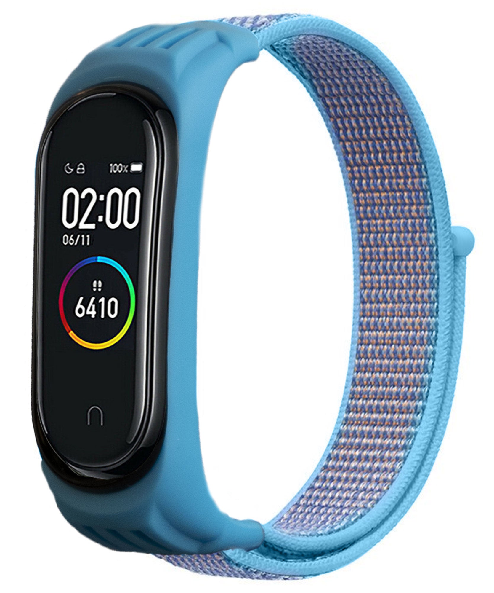 Xiaomi Mi Band 5 / 6 nylon bandje (lichtblauw)