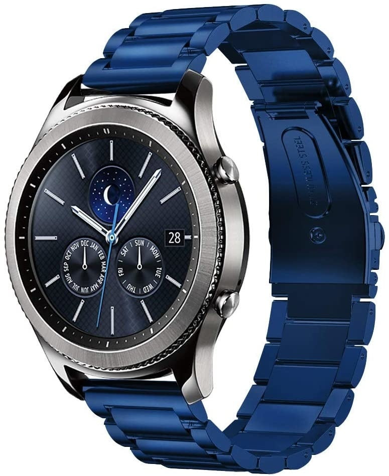 Samsung Gear S3 Classic & Frontier stalen band (blauw)