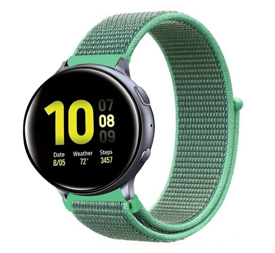 Samsung Galaxy Watch Active / Active2 nylon bandje (mint)