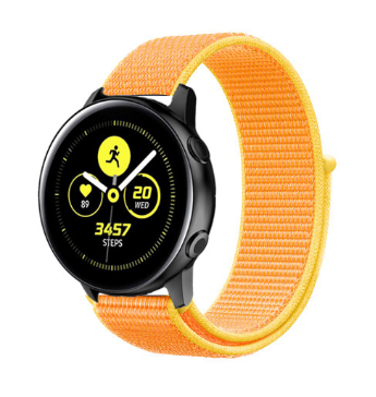 Samsung Galaxy Watch Active / Active2 nylon band (lichtgeel)