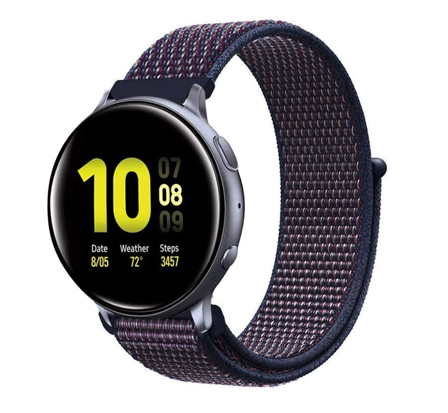 Samsung Galaxy Watch Active / Active2 nylon band (paars-blauw)