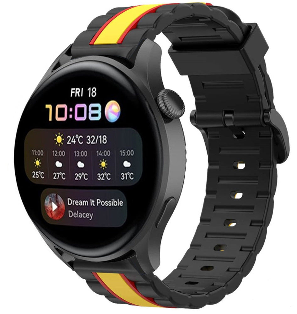 Huawei Watch 3 (Pro) Special Edition band (zwart/geel)