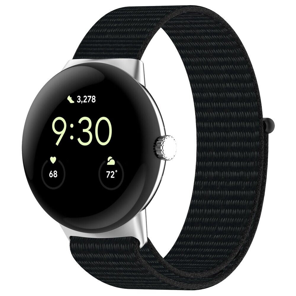 Google Pixel Watch 4 - 41mm nylon bandje (zwart)