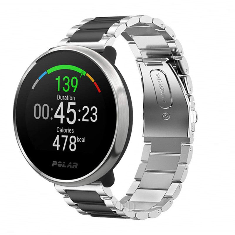 Polar Unite stalen band (zilver/zwart)