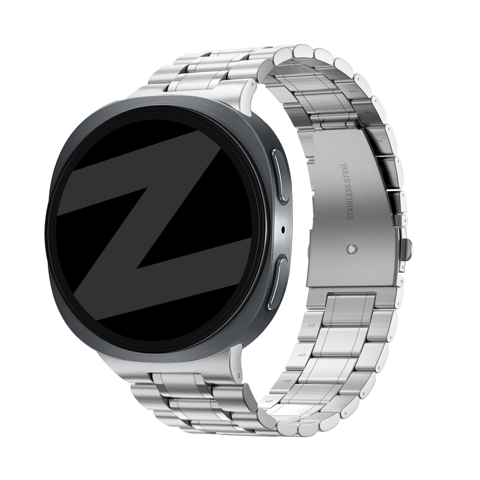 Bandz Samsung Galaxy Watch 8 - 40mm stalen band 'Deluxe' (zilver)