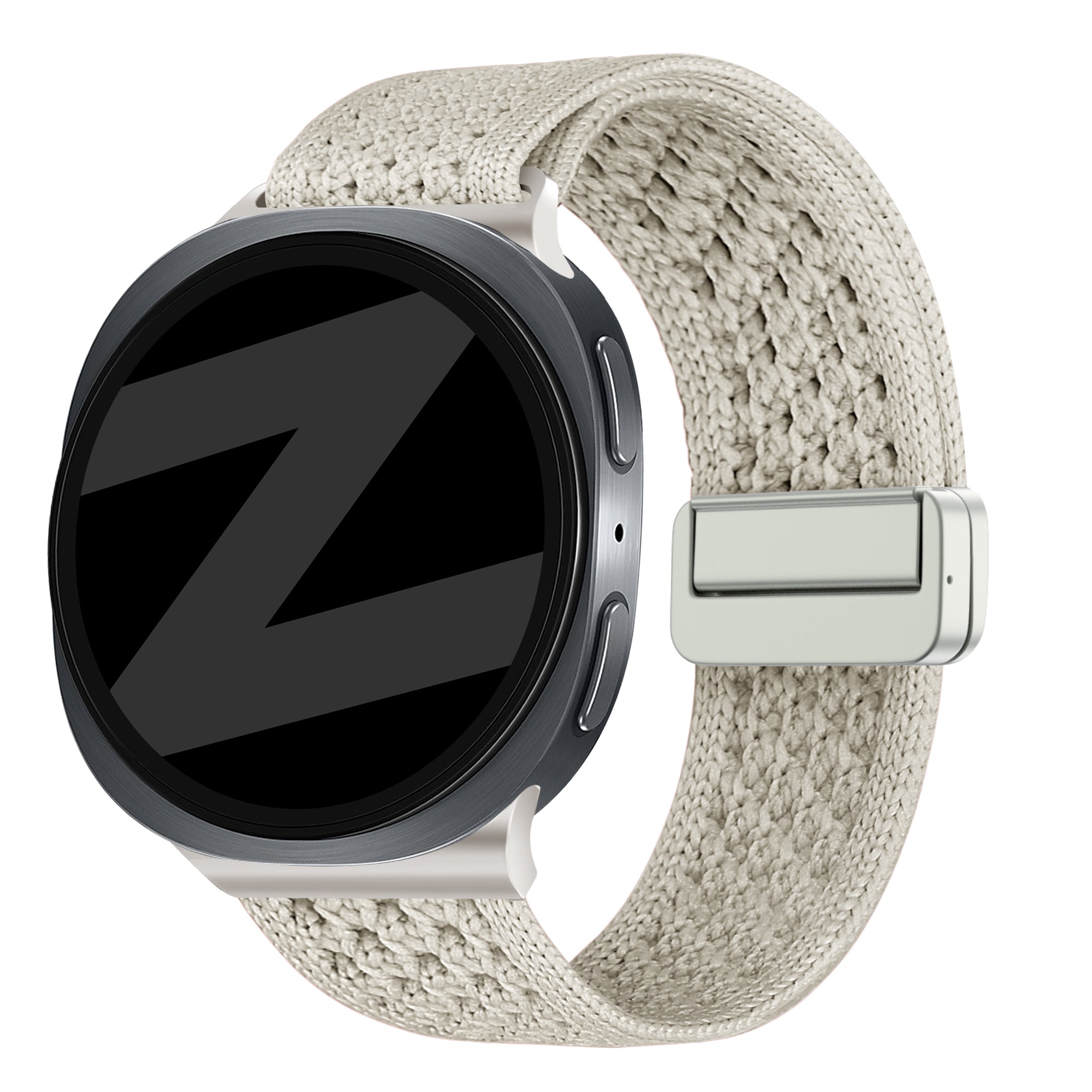 Bandz Samsung Galaxy Watch 8 - 40mm vintage nylon bandje (sterrenlicht)
