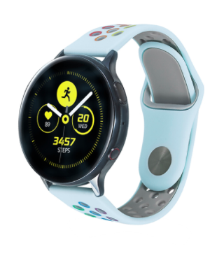 Samsung Galaxy Watch sport band 41mm / 42mm (lichtblauw kleurrijk)