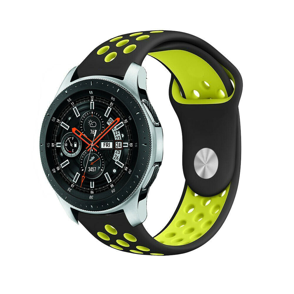 Samsung Galaxy Watch 46mm sport band (zwart/geel)