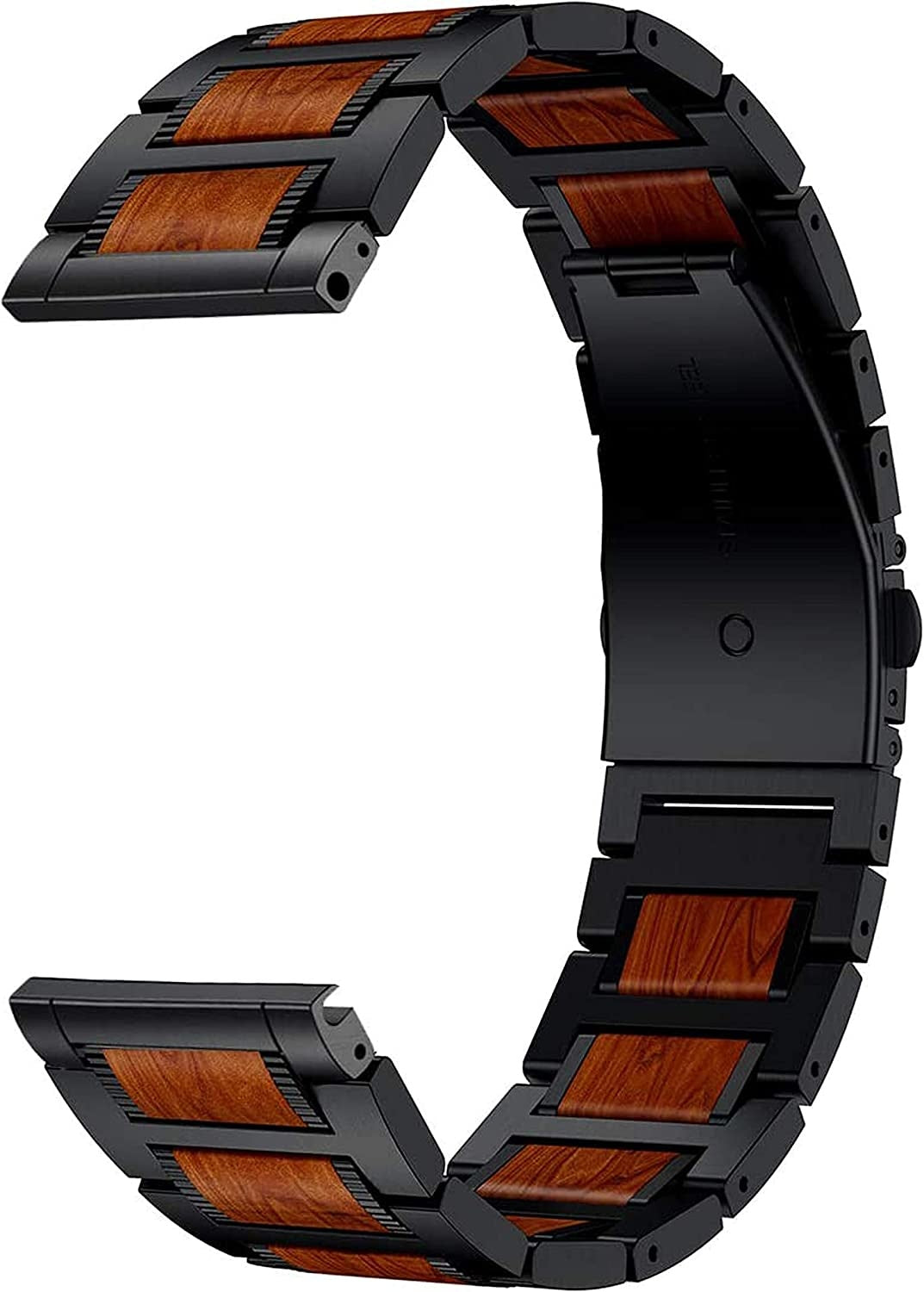 Garmin Vivoactive 4 houten/stalen band (zwart)