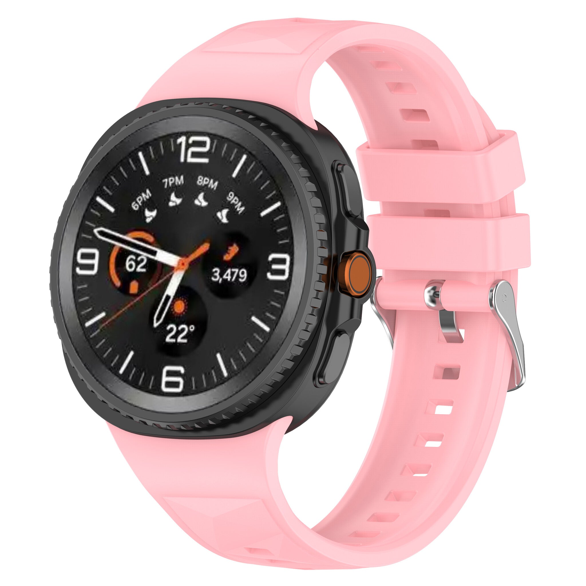 Samsung Galaxy Watch 8 Classic diamond silicone band (roze)