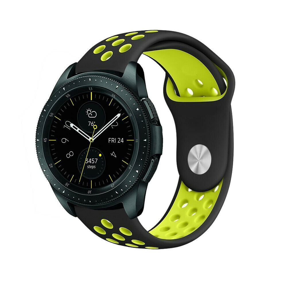 Samsung Galaxy Watch sport band 41mm / 42mm (zwart/geel)