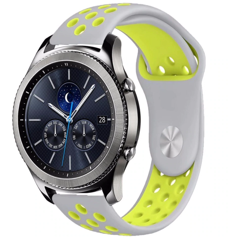 Samsung Gear S3 Classic & Frontier sport band (grijs/geel)