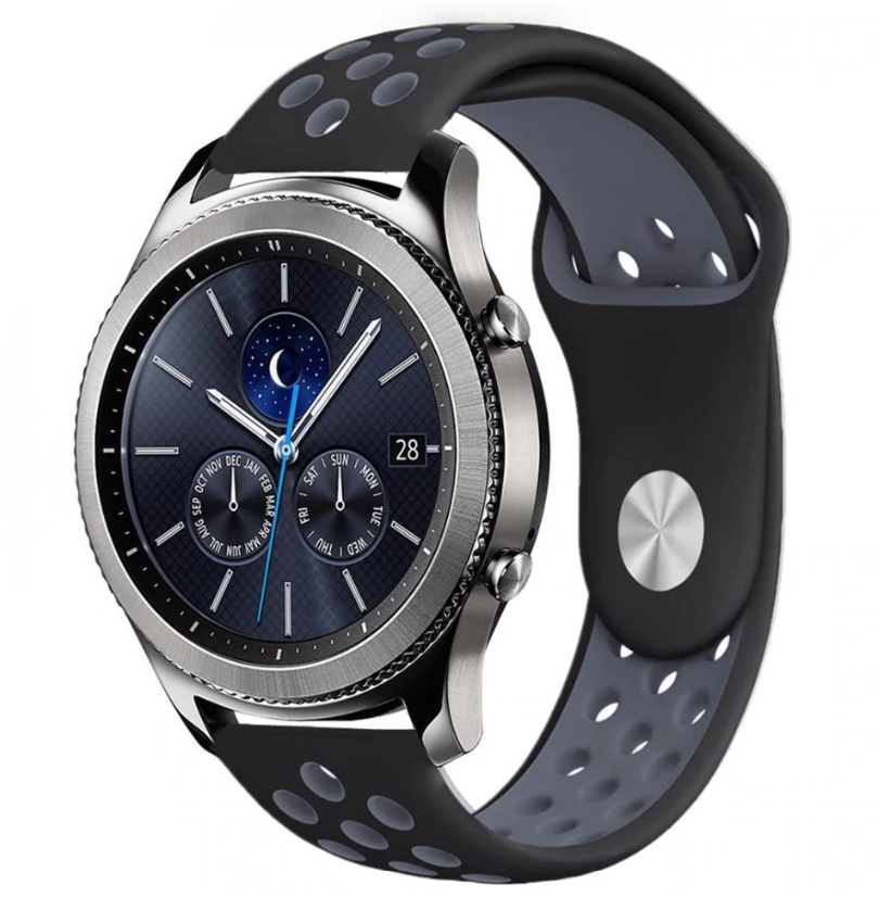 Samsung Gear S3 Classic & Frontier sport band (zwart/grijs)