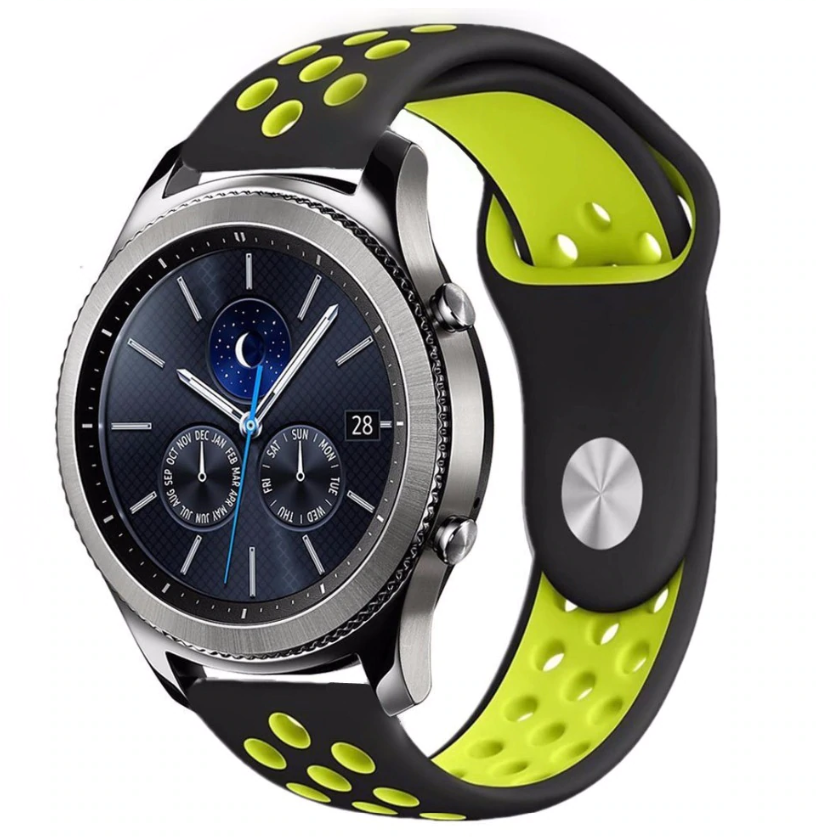 Samsung Gear S3 Classic & Frontier sport band (zwart/geel)