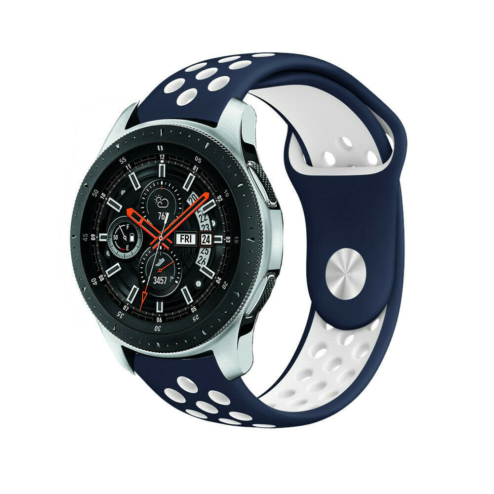 Samsung Galaxy Watch 46mm sport band (blauw/wit)