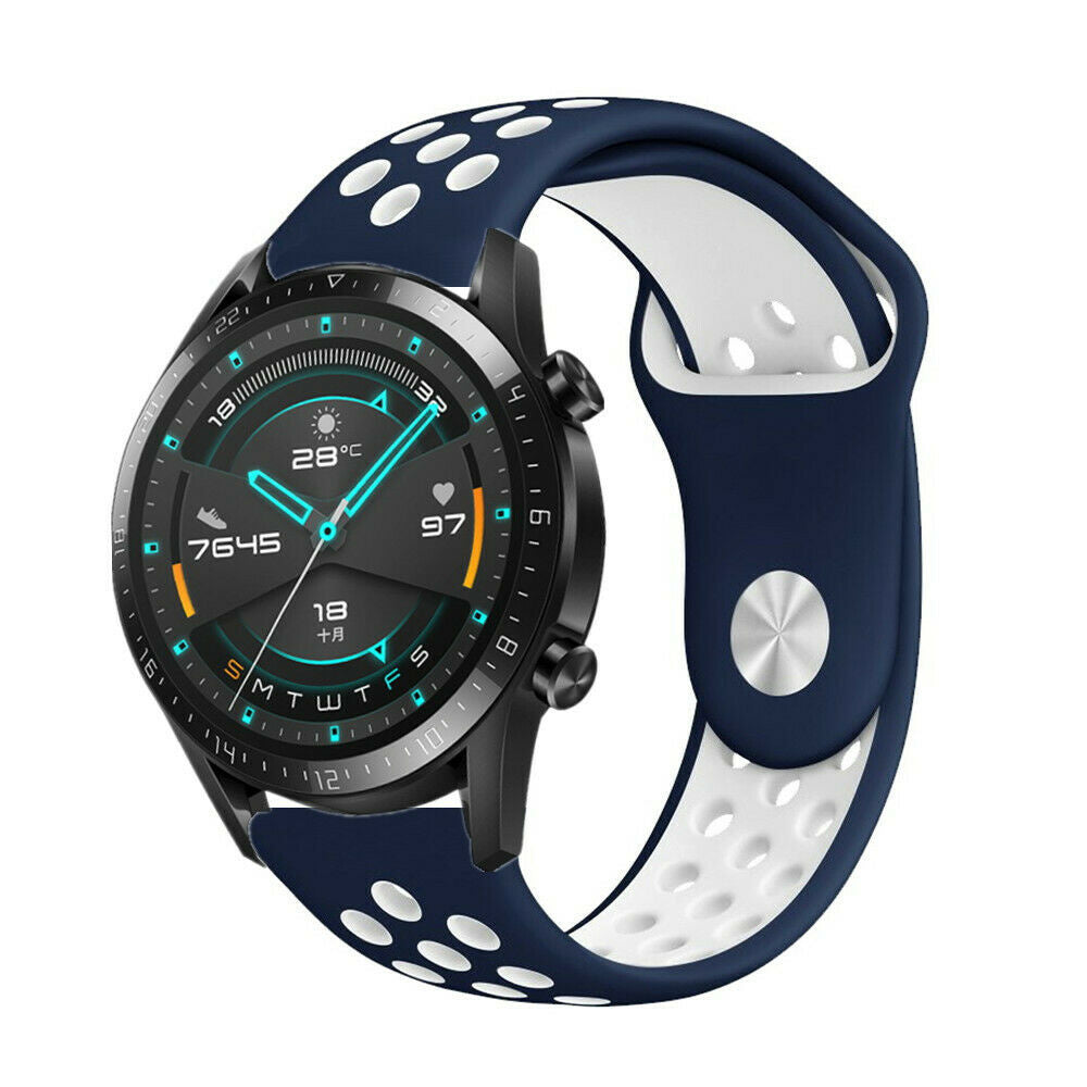 Huawei Watch GT 2 sport band (blauw wit)