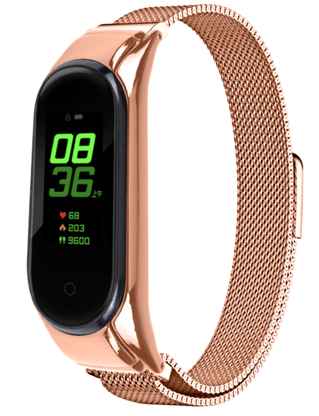 Xiaomi Mi band 5 / 6 Milanese band (rosé goud)